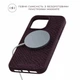 Чехол Njord Salmon Leather MagSafe Case для iPhone 15 Pro Бургунди (NA53SL03) - изображение 4