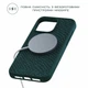 Чехол Njord Salmon Leather MagSafe Case для iPhone 15 Pro Зеленый (NA53SL02) - изображение 4