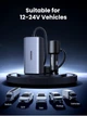Автомобильное зарядное устройство 150W UGREEN EC706 быстрая зарядка GAN и удлинитель на 4 USB-устройства, для iPhone 17, 16, 15, iPad и ноутбуков 3C1A Grey (35027) - изображение 2