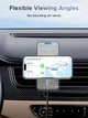 Автодержатель с беспроводной зарядкой UGREEN W758 Magnetic Wireless Car Charger 25W QI2.2 Starlight Blue (55967) - изображение 8