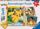 Puzzle Ravensburger Pokemon Pikachu Charizard and Eevee! 3 × 49 elementów 12004062 (4005555040620) - obraz 1