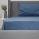 ПростыньТЕП "VELOUR" с резинкой темно-синий, 160x200 - изображение 3