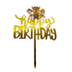 Акриловый топпер золотой Happy Birthday Щенячий патруль, 10.55 см - изображение 1