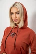 Спортивний костюм жіночий двонитка, колір теракотовий, S, 214R1419-003 - зображення 5