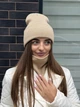 Шапка и бафф женский молодежный комплект STD бежевый - изображение 2