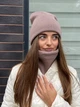 Молодежный комплект шапка и баф женский STD капучино - изображение 2