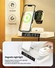 Беспроводная зарядка стенд + часы и ночник CasePro A37 4 в 1 Fast 30W white - изображение 6