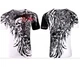 Футболка 4XL Xtreme Couture by AFFLICTION Men T-Shirt BRUTAL COMBAT White Skull Biker Tattoo - изображение 4