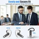 Беспроводная Bluetooth гарнитура New Bee B45 с активным шумоподавлением, встроенным микрофоном и кнопками управления - изображение 4