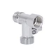 Кран приладовий триходовий Thermo Alliance Forte (посилений) 1/2" В × 3/4" Н × 1/2" Н, кульовий, латунь, хром - зображення 3