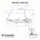 Белая встраиваемая в шкаф вытяжка для кухни Minola HBI 5622 WH 1000 LED, шириной 52 см - изображение 2