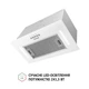 Кухонная вытяжка Perfelli BI 5684 WH 1000 LED, белое стекло, мощная встраиваемая в шкаф, 1000 куб.м., 52 см - изображение 2