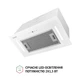 Кухонная вытяжка Perfelli BIS 5684 WH 1000 LED, белое стекло, мощная встраиваемая в шкаф, с пультом ДУ - изображение 2