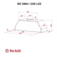 Чорна кухонна витяжка Perfelli BIS 5884 BL 1200 LED, потужна повновбудована, 1200 куб.м., з пультом ДУ - зображення 8
