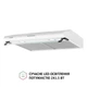 Кухонная вытяжка Perfelli PL 6042 W LED, белая плоская стандартная под навесной шкаф со стеклянным козырьком - изображение 2