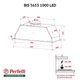 Кухонная вытяжка полновстраиваемая мощная Perfelli BIS 5653 I 1000 LED, нержавеющая сталь, шириной 52 см - изображение 2