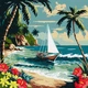 Картина за номерами Сонячний берег art_selena_ua 40х40 Ідейка (KHO2781) - зображення 1