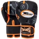 Перчатки для бокса и единоборств на липучке Twins Heroe TW50 Black-Orange 12 унций - изображение 1