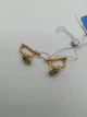 Серьги золото 585° 1,50г. детские имитация изумруд (с03460) - изображение 4