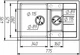Гранитная кухонная мойка Valeso Toskana 780x500W врезная, прямоугольная, топаз матовый (SP000047136) - изображение 6