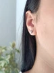 Серьги-пуссеты серебряные с серым жемчугом Е-544(сж.) - изображение 7