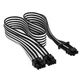Кабель живлення 12+4pin PCIe Gen 5 12VHPWR 600W black/white Corsair (CP-8920333) - зображення 1