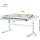 Дитяча парта TH-360 Lite Evo-kids TH-360 TG/BL Lite, Blue - зображення 2