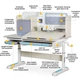 Дитяча парта Winnipeg Multicolor Plus WG Mealux BD-630 WG + BL з тумбою - зображення 2