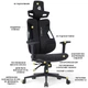Геймерское кресло V8 Fabric Cyberlux GM-V8 FB, Black - изображение 5