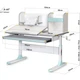 Дитяча парта Vancouver Multicolor BL Mealux BD-620 W/G MC + BL з полицею - зображення 2