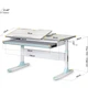 Дитяча парта Vancouver Multicolor BL Lite Mealux BD-620 W/G MC + BL Lite - зображення 2