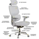 Дитяче крісло D2 Air Fabric Mealux HF-D2 F/G, Grey - зображення 3