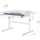 Дитяча парта TH-220 Evo-кids TH-220 W/G, Grey - зображення 2