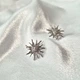 Серебряные серьги Солнце в Белых камнях серебро 925 пробы Родированное 5589р 4.00г - изображение 5