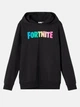 Кофта Name it худі толстовка з капюшоном двунитка дитяча Fortnite 134-140 см (9-10 років) чорна - изображение 1