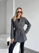 Жіночий піджак з плечиками та паском Uaclothes 42-44 Сірий (like35222-156421349) - зображення 2