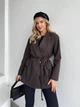 Жіночий піджак з плечиками та паском Uaclothes 42-44 Коричневий (like35224-156441349) - зображення 6