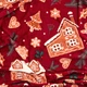 Плед ARDESTO Christmas Flannel Имбирные домики Красный Полуторный 160x200 см (ART0121PB) - изображение 2