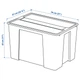 Контейнер з кришкою ІКЕА SAMLA 79x57x43 см/130 л (s29440819) - зображення 6