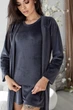 Комплект пижама с шортами и халат батал Кг1550ш Графитовый, 3XL - изображение 2
