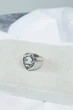 Печатка серебряная Георгий Победоносец с черной эмалью 60018р, 21.5 размер - изображение 1