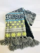 Двусторонний стильный детский шарф для мальчика Desigual 38X3641 Серый U Испания (8433611969190) - изображение 1