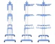 Многоярусная сушилка для белья, вещей, одежды Garment rack with wheels складная - изображение 10