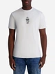 Футболка хлопковая длинная мужская Karl Lagerfeld 266801145 XL Белая с принтом (1159845414) - изображение 1