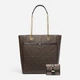 Набор сумка шоппер + кошелек женский Michael Kors 159408988 Коричневый (1159845167) - изображение 1
