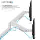 Настільне кріплення для двох моніторів OfficePro MA442W із пружиною 17-35" 2~12 кг White - зображення 5