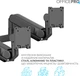 Настольное крепление для двух мониторов OfficePro MAH752B 24-57" 2~27 кг Black - изображение 9