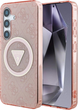Панель Guess 4G Glitter Triangle Buttons MagSafe для Samsung Galaxy S25 Pink (3666339449612) - зображення 5