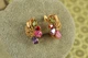Серьги Xuping Jewelry Корзина с темными цветными камнями 1,7 см золотистые - изображение 2