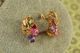 Серьги Xuping Jewelry Корзина с темными цветными камнями 1,7 см золотистые - изображение 3